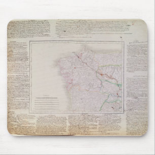 Tapis De Souris Carte de la Galicie avec l'itinéraire de l'armée