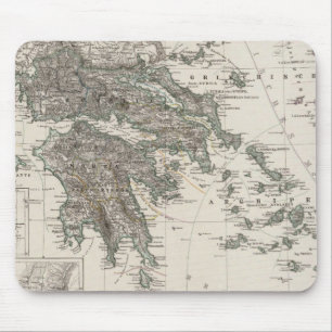 Tapis De Souris Carte de la Grèce par Stieler