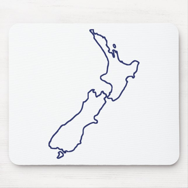 Tapis De Souris Carte de la Nouvelle Zélande (Devant)