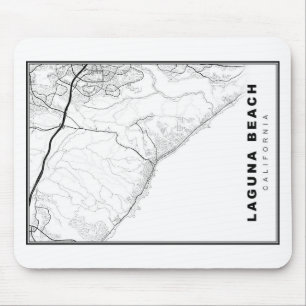 Tapis De Souris Carte de la plage de Laguna