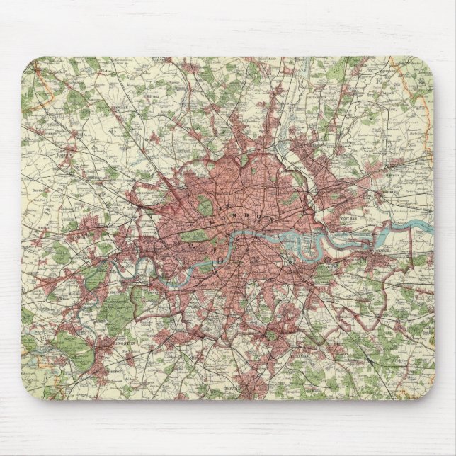 Tapis De Souris Carte de la région de Londres (Devant)