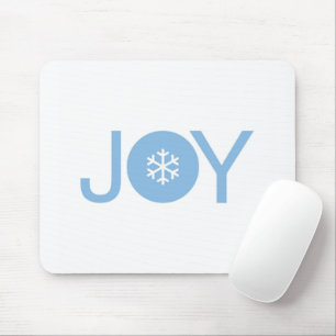 Tapis De Souris Carte de la souris de Noël Blue Joy