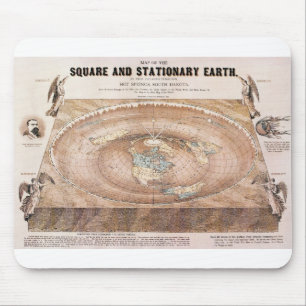 Tapis De Souris Carte de la terre carrée et stationnaire par