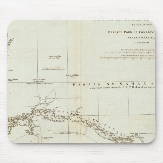 Tapis De Souris Carte de l'Afrique de l'Ouest (Devant)