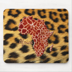 Tapis De Souris Carte de l'Afrique, le continent sombre