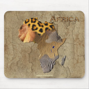 Tapis De Souris Carte de l'Afrique, le continent sombre