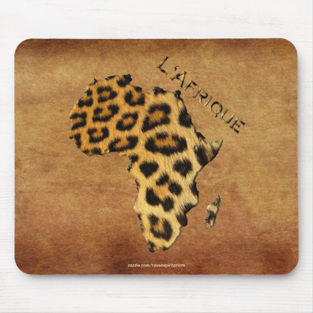 Tapis De Souris Carte de l'Afrique, le continent sombre (Devant)