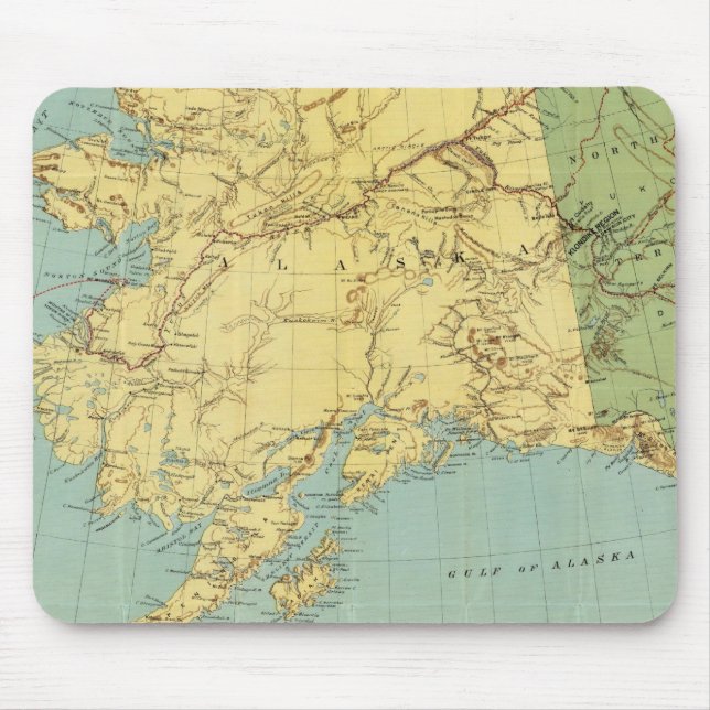 Tapis De Souris Carte de l'Alaska par Rand McNally (Devant)