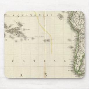 Tapis De Souris Carte de l'Atlas de l'océan Pacifique