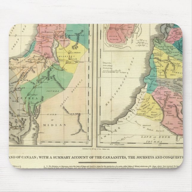 Tapis De Souris Carte de l'Atlas du Canada - Israël (Devant)