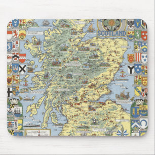 Tapis De Souris Carte de l'Écosse historique