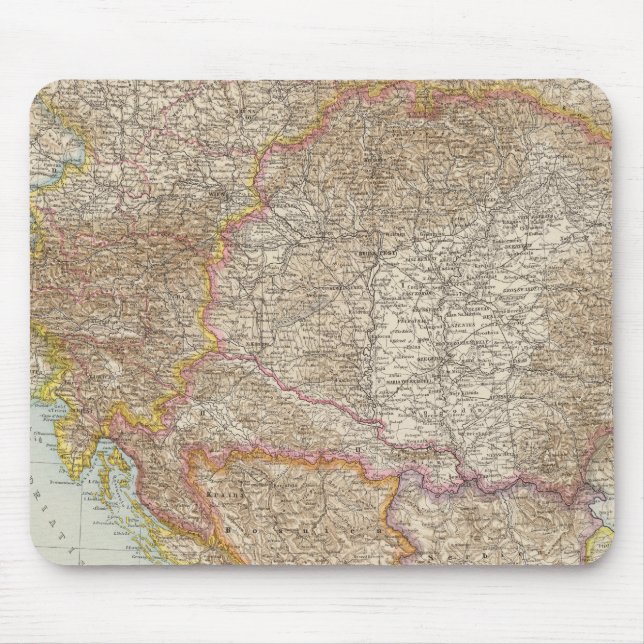 Tapis De Souris Carte de l'empire hongrois d'Autriche (Devant)