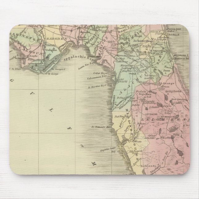 Tapis De Souris Carte de l'État de Floride (Devant)