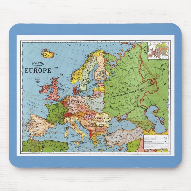 Tapis De Souris Carte de l'Europe (Devant)