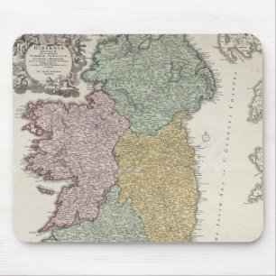 Tapis De Souris Carte de l'Irlande montrant les provinces d'Ulster