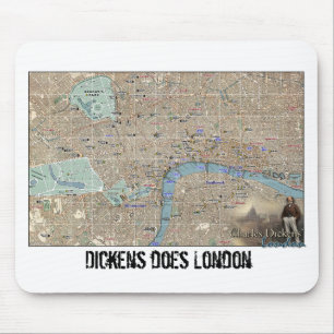Tapis de souris carte de Londres de Dickens