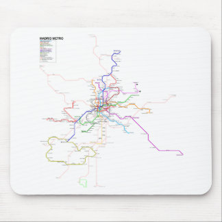 Tapis De Souris Carte de métro de Madrid (Espagne)