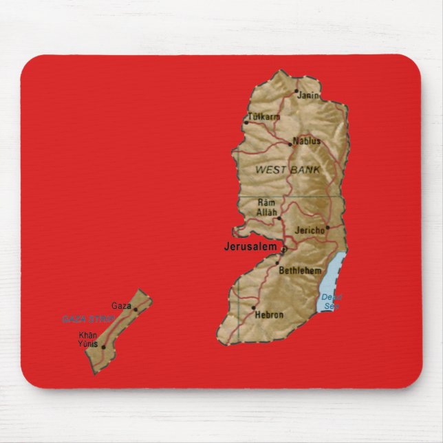 Tapis De Souris Carte de Palestine Mousepad (Devant)