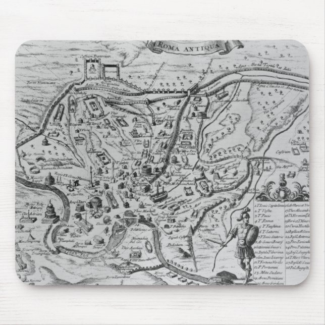 Tapis De Souris Carte de Rome antique (Devant)