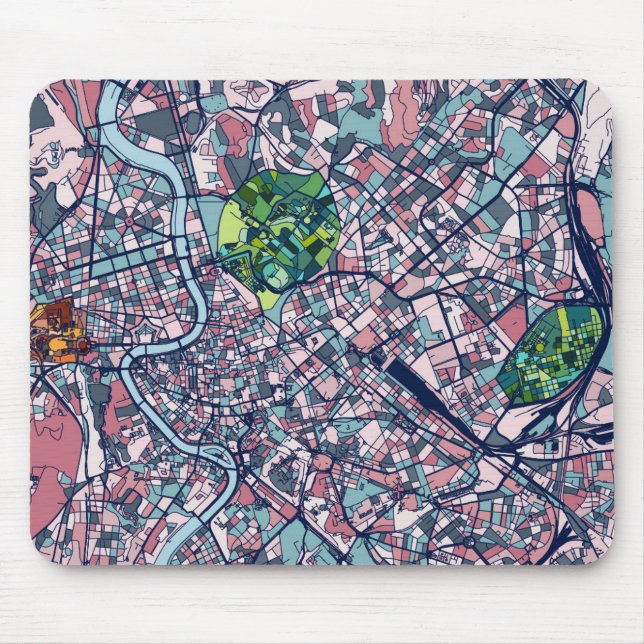 Tapis De Souris Carte de Rome Italie (Devant)