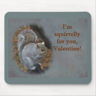 Tapis De Souris Carte de Saint-Valentin écureuil