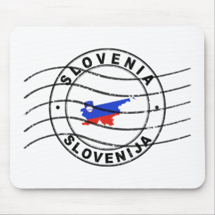 Tapis De Souris Carte de Slovénie, Timbre de passeport postal