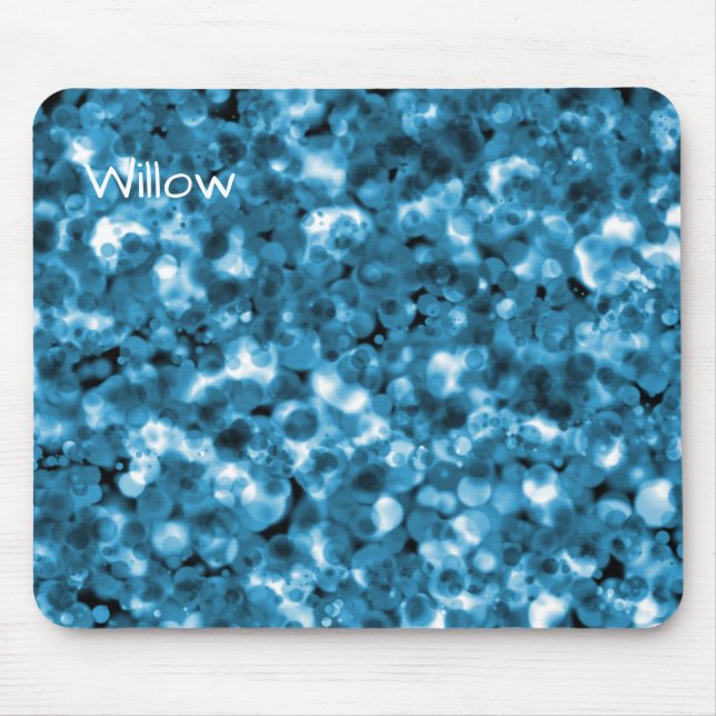 Tapis De Souris Carte de souris à bulle Abstraite turquoise (Devant)