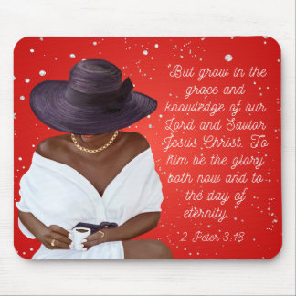 Tapis De Souris Carte de souris Afro-Américaine Red Diamond