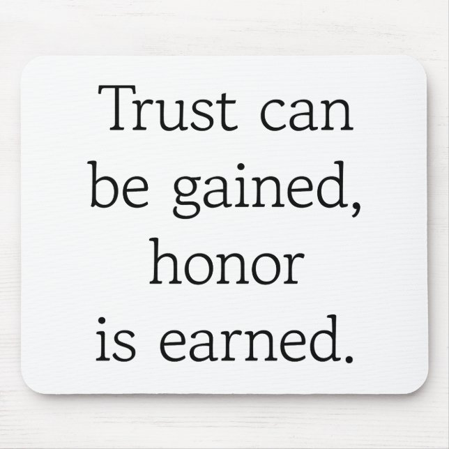 Tapis De Souris Carte de souris Trust & Honor (Devant)