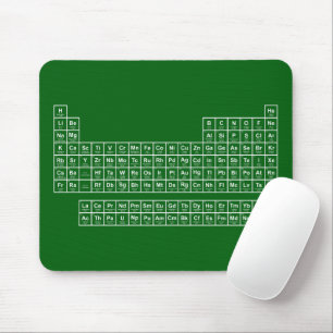 Tapis De Souris Carte de souris verte du tableau périodique