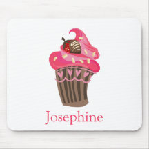 Carte de souris Whimsy Pink Cupcake