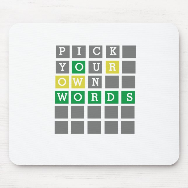 Tapis De Souris Carte de souris Word personnalisée (Devant)