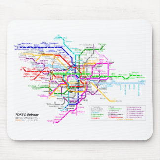 Tapis De Souris Carte de souterrain de Tokyo Japon