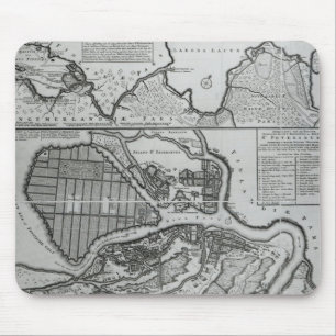 Tapis De Souris Carte de St Petersburg, c.1750
