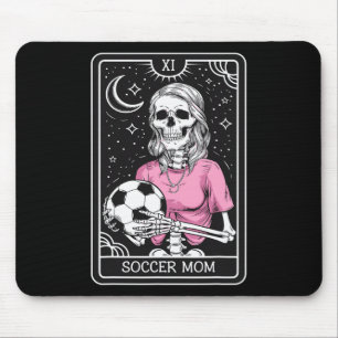 Tapis De Souris Carte de tarot de maman de football rétro vintage