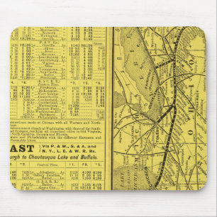 Tapis De Souris Carte des chemins de fer de Pittsburgh et de l'Oue