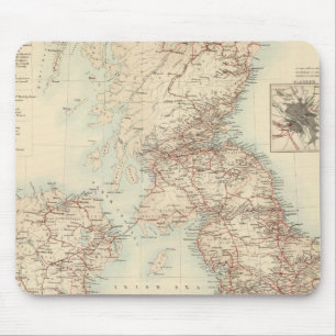 Tapis De Souris Carte des chemins de fer des îles britanniques