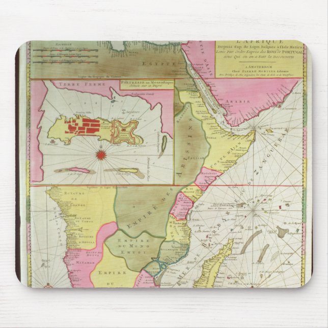 Tapis De Souris Carte des pays de l'Afrique (Devant)