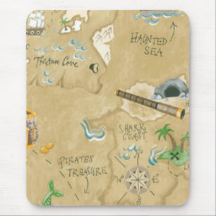 Tapis De Souris Carte des trésors Carnet de souris
