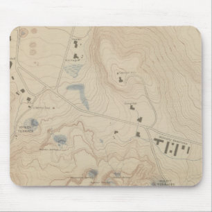 Tapis De Souris Carte détaillée des sources thermales Mammoth