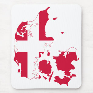 Tapis De Souris Carte Drapeau Danemark