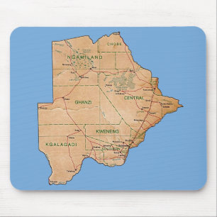 Tapis De Souris Carte du Botswana Mousepad