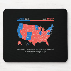 Tapis De Souris Carte du Collège des résultats de l'élection prési