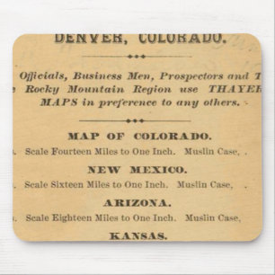 Tapis De Souris Carte du Colorado de Thayer