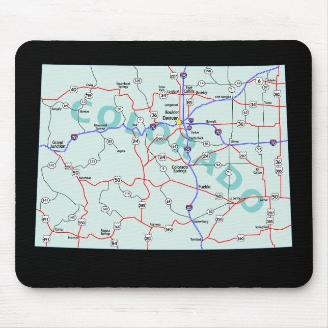 Tapis De Souris Carte du Colorado Mousepad (Devant)