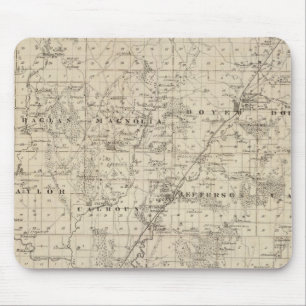 Tapis De Souris Carte du comté de Harrison, État de l'Iowa