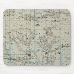 Tapis De Souris Carte du comté de Keokuk, État de l'Iowa