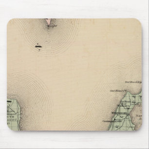 Tapis De Souris Carte du comté de Leelanau, Michigan