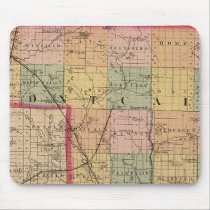 Tapis De Souris Carte du comté de Montcalm, Michigan