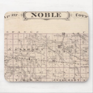 Tapis De Souris Carte du comté de Noble